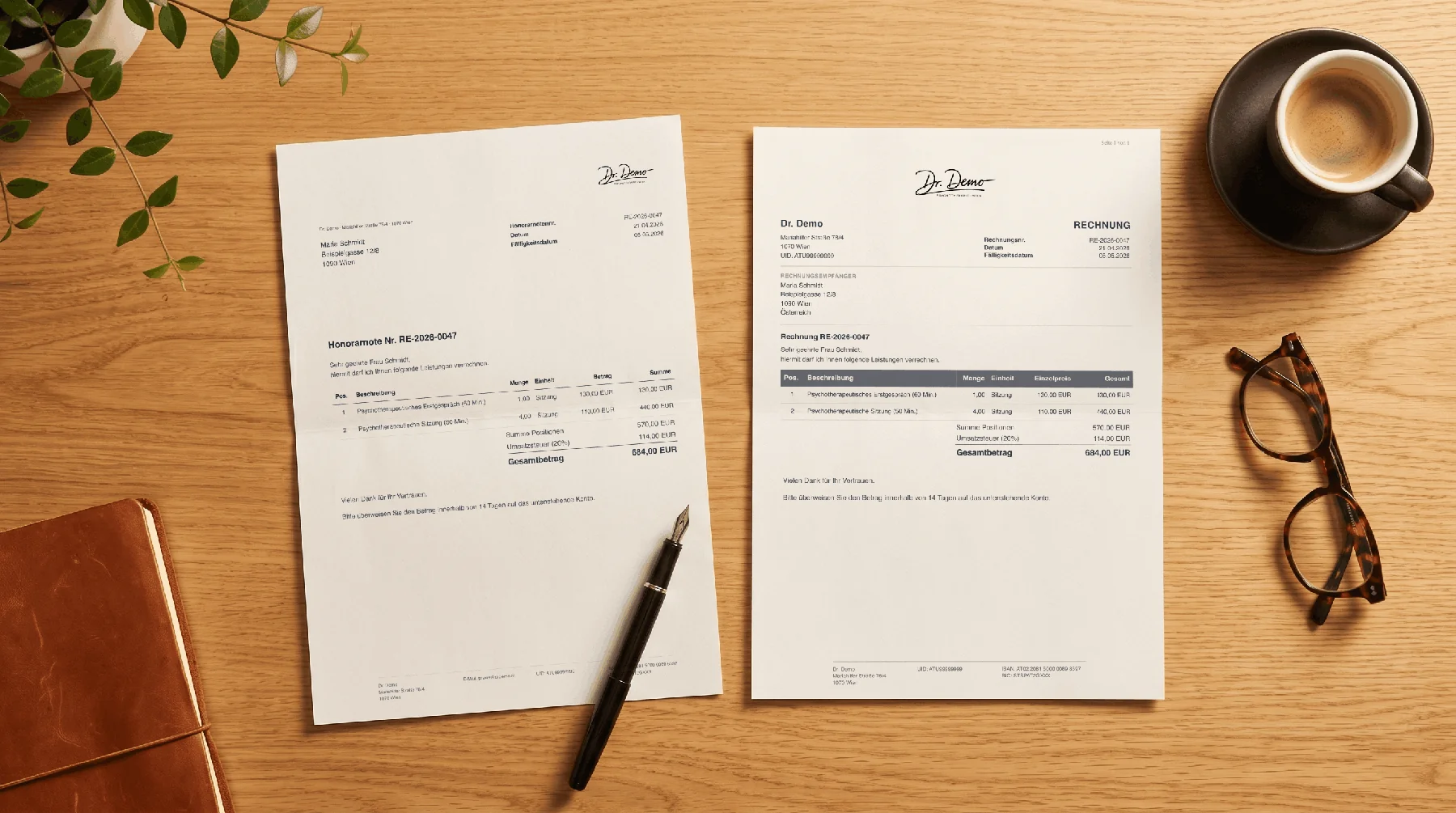 Honorarnote oder Rechnung: Unterschied, Pflichtangaben & Muster