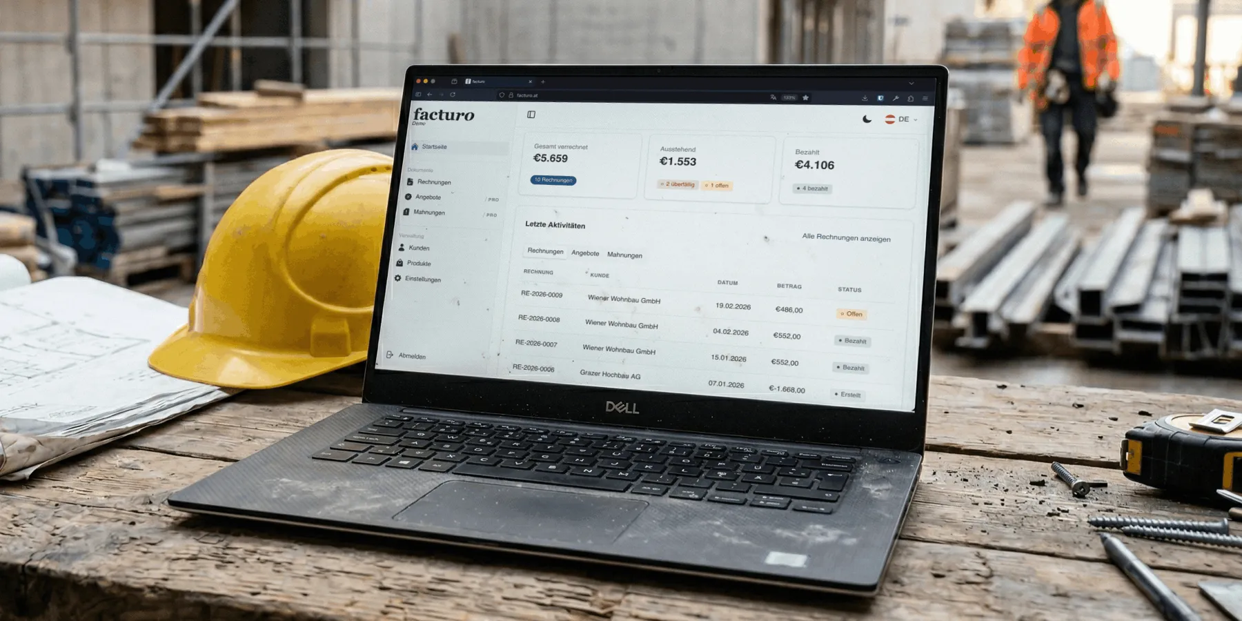 Rechnung schreiben als Bauunternehmer in Österreich 2026