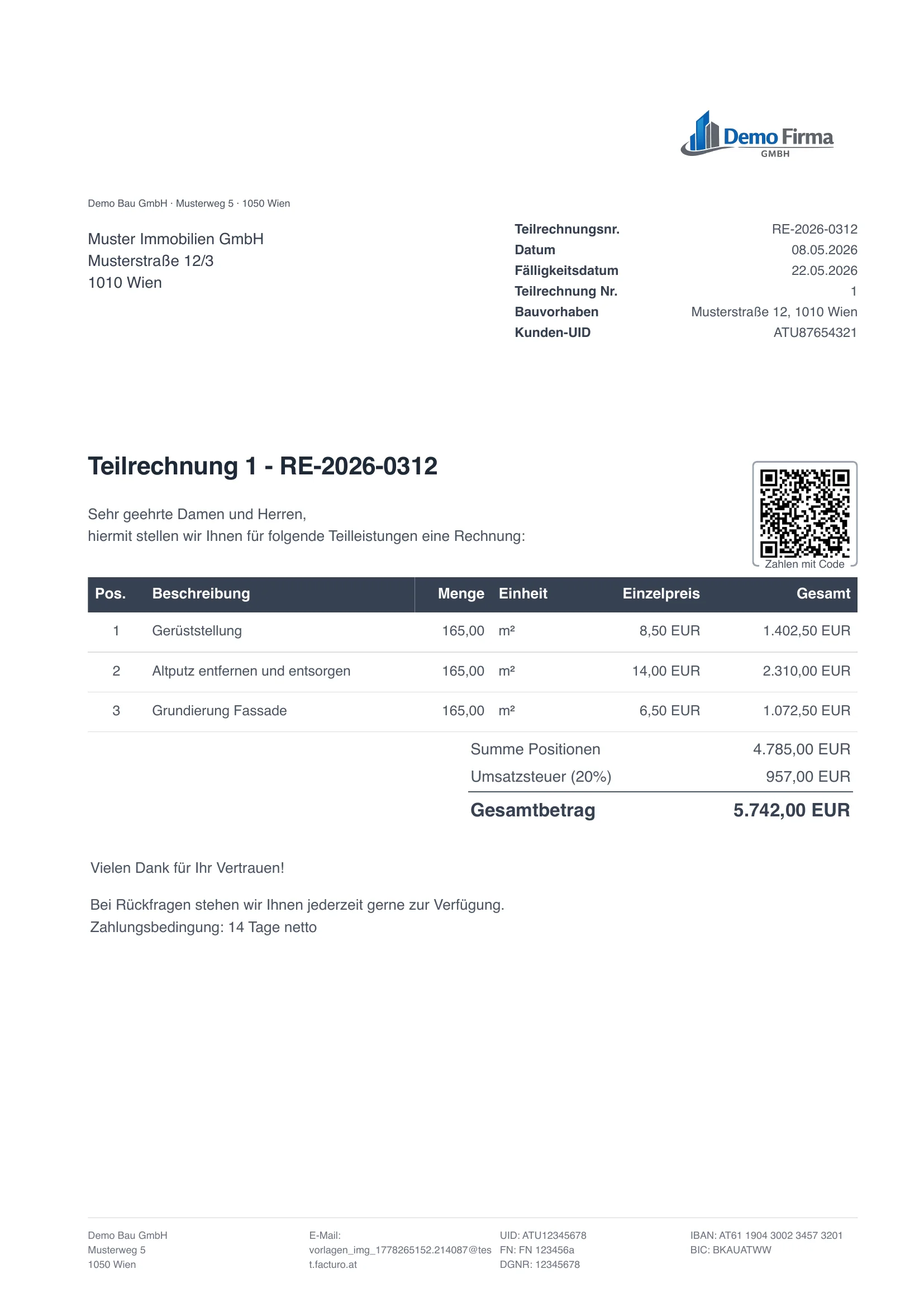Teilrechnung & Schlussrechnung